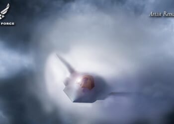 A rendering of the F-47 NGAD fighter.