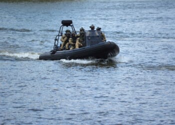 A boat with special forces troops.