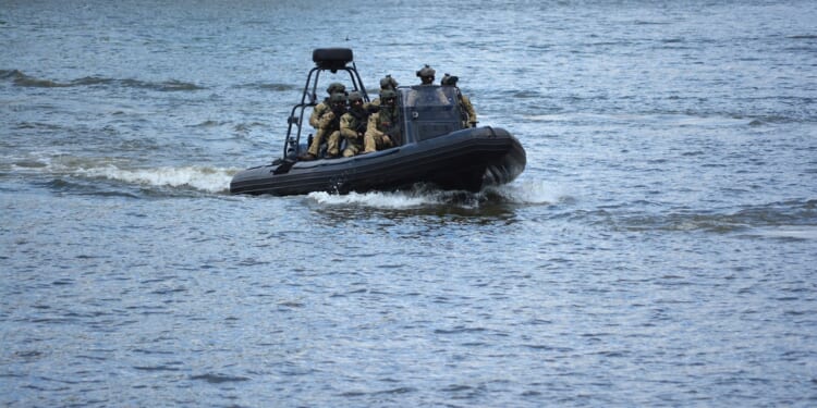 A boat with special forces troops.