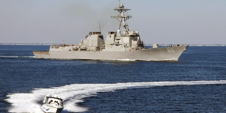 The USS Roosevelt at sea.