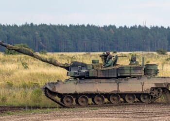 A K2 Black Panther during land exercises.