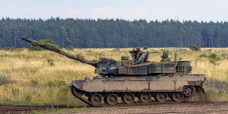 A K2 Black Panther during land exercises.