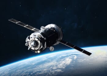 A satellite in space.