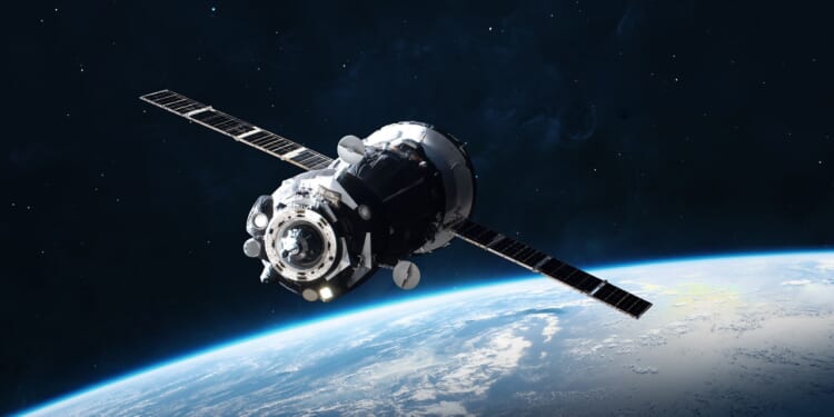 A satellite in space.