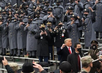 Donald Trump at the Army-Navy game.