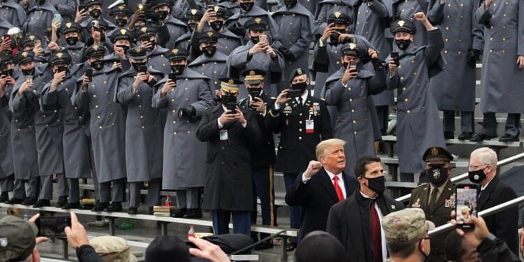 Donald Trump at the Army-Navy game.
