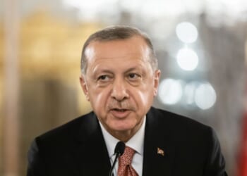 Turkish president Recep Tayyip Erdogan attends meeting in Ukraine.