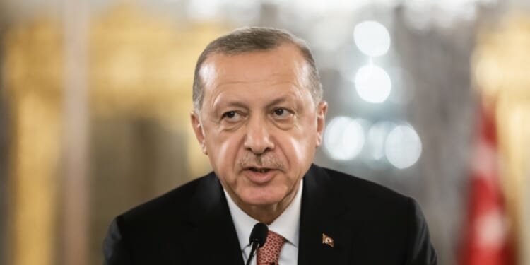 Turkish president Recep Tayyip Erdogan attends meeting in Ukraine.