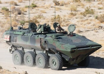 A US Marine Corps Amphibious Combat Vehicle.
