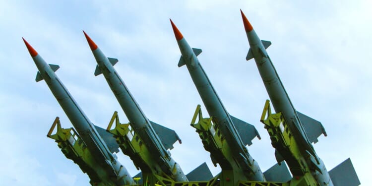 A group of S-125 missiles.