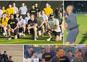 War Secretary Hegseth Works Out with ROTC Cadets at UCLA