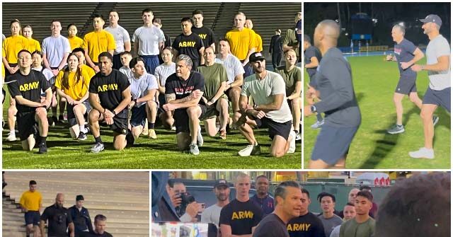 War Secretary Hegseth Works Out with ROTC Cadets at UCLA