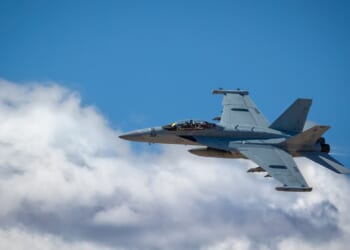An EA-18G Growler in flight.