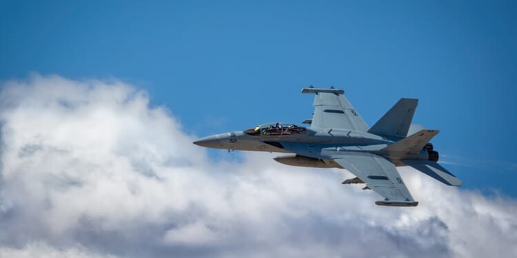 An EA-18G Growler in flight.