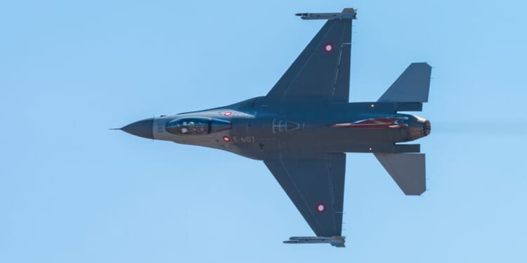 A Danish F-16 in flight.