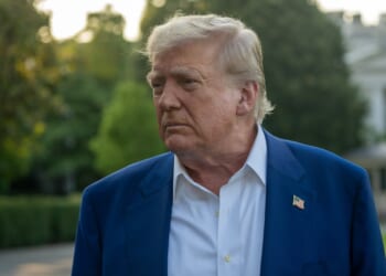 Trump on the White House grounds in afternoon.