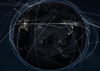 A view of the Earth from space.