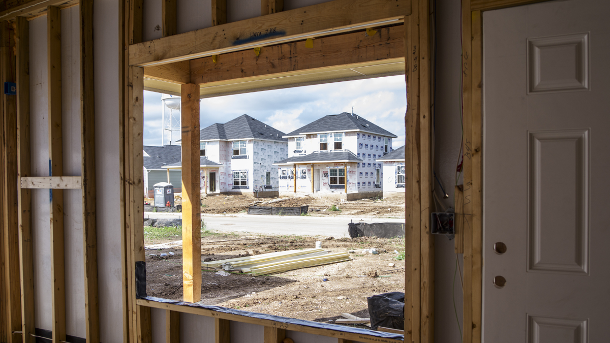 Houses under construction