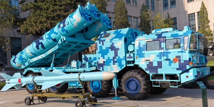 A Chinese PLA rocket launcher.