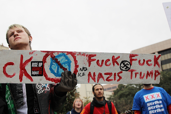 Anti-ICE, Anti-Trump Protesters in San Antonio (Randy Clark/Breitbart Texas)