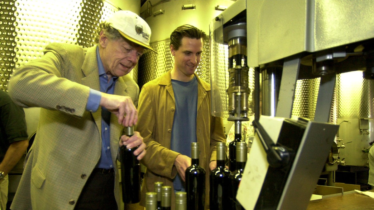 Gordon Getty and Gavin Newsom