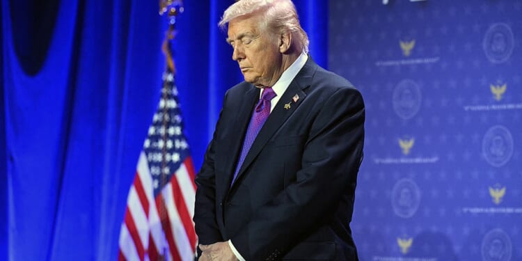 Trump jokes Johnson asks 'may we pray' during Oval Office lunch meetings