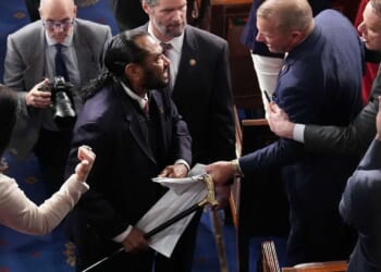 'These people are crazy!' Texas Democrat kicked out of the State of the Union over sign about black people