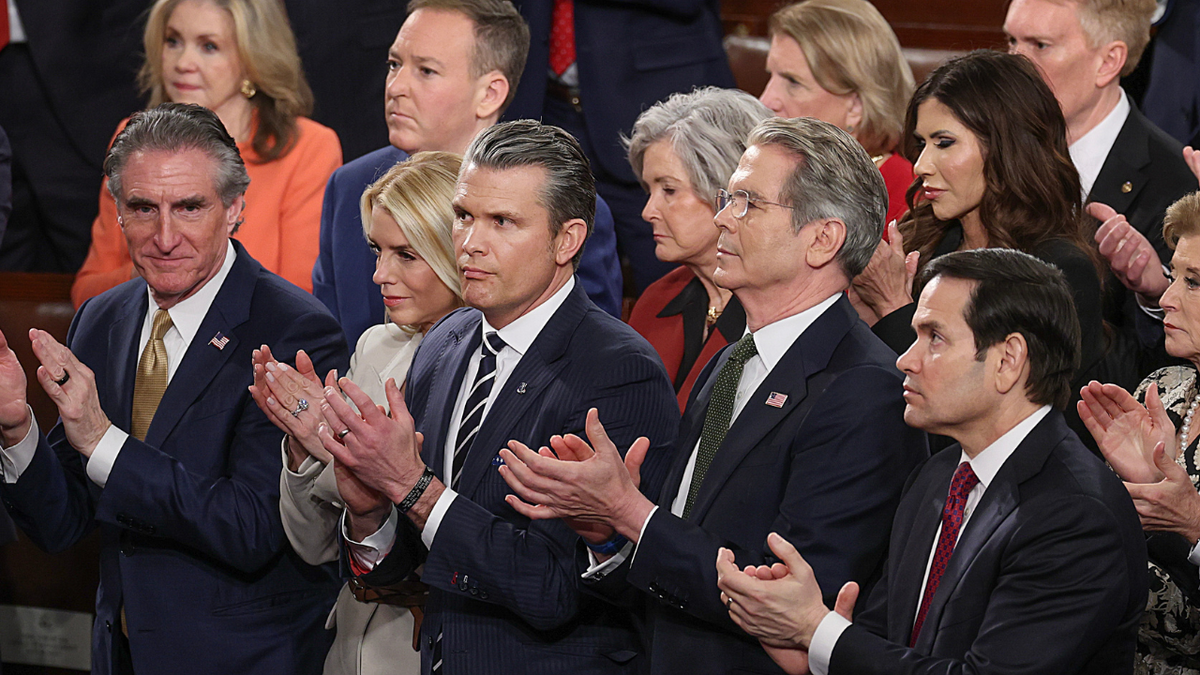 Some of President Donald Trump's Cabinet are seen in attendance at the State of the Union.