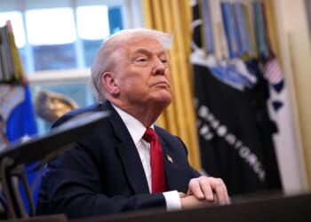 Donald Trump in the Oval Office.