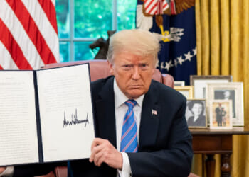 Donald Trump Signs Orders in the Oval Office