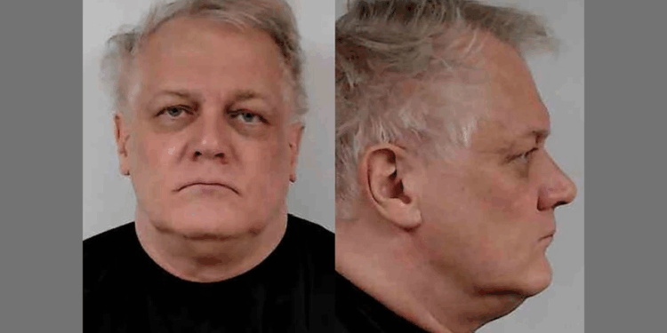 A mugshot of Gerald Brown, a former pilot arrested for providing military training to Chinese pilots.