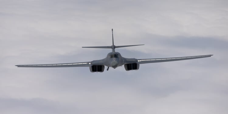 A B-1 Lancer in flight.