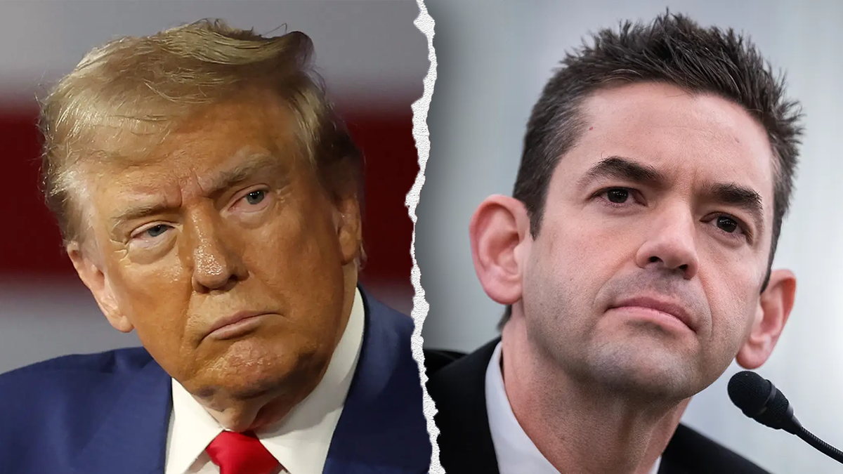 Split of President Donald Trump and Jared Isaacman