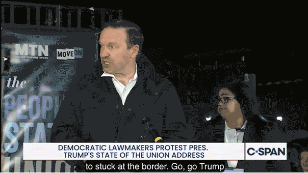 Pro-Trump supporter crashes 'scumbag' Dem senator's SOTU boycott speech