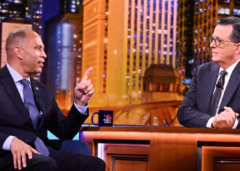 Stephen Colbert Mocks Hakeem Jeffries for 'Silent Defiance' of Trump During SOTU: 'Doing Jack Squat'