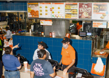 Watch Texas Whataburger Manager Beat Back Alleged Attacker with Trash Can