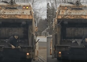 Suspect nicknamed 'Oscar the Grouch' makes run for it after hiding in trash bin. But his escape attempt stinks.