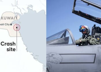 Viral video shows Kuwaiti approaching US Air Force pilot who ejected from fighter jet