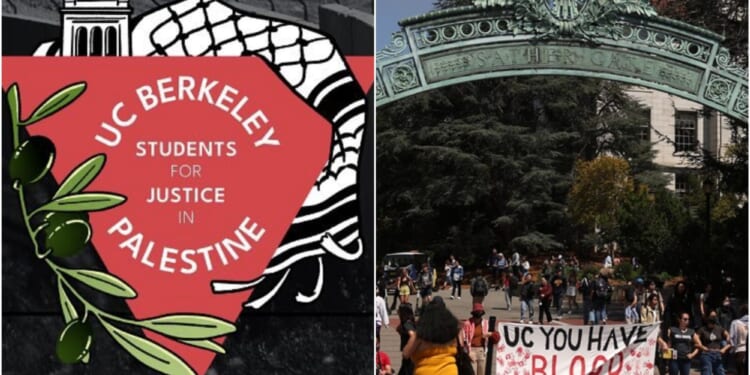 UC Berkeley Allows SJP Chapter To Display Symbol Hamas Uses To Mark Israeli Targets