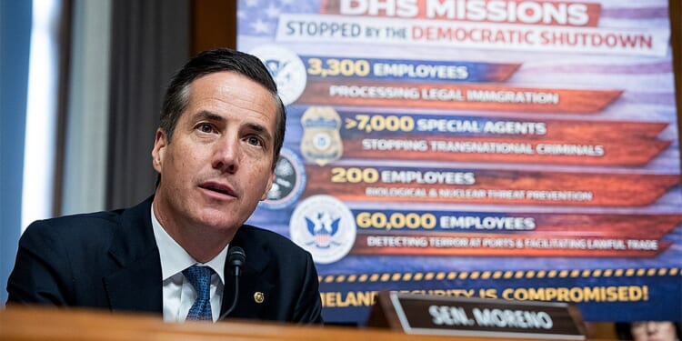 Sen. Bernie Moreno calls Democratic colleagues disgusting over DHS shutdown