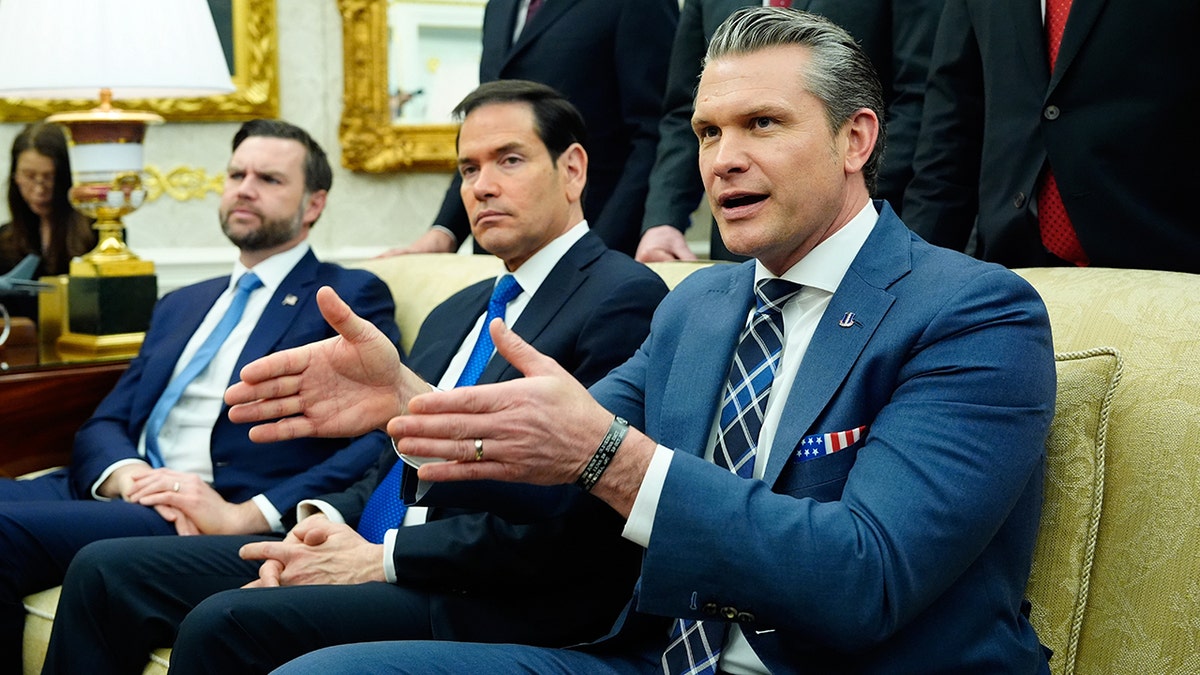 Secretary of War Pete Hegseth, Vice President JD Vance, Secretary of State Marco Rubio