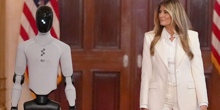Melania Trump and humanoid robot figure 03 make history at White House