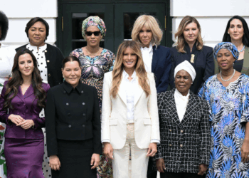 Melania Trump Hosts 45 First Spouses at White House for Second Day of Fostering the Future Together Summit
