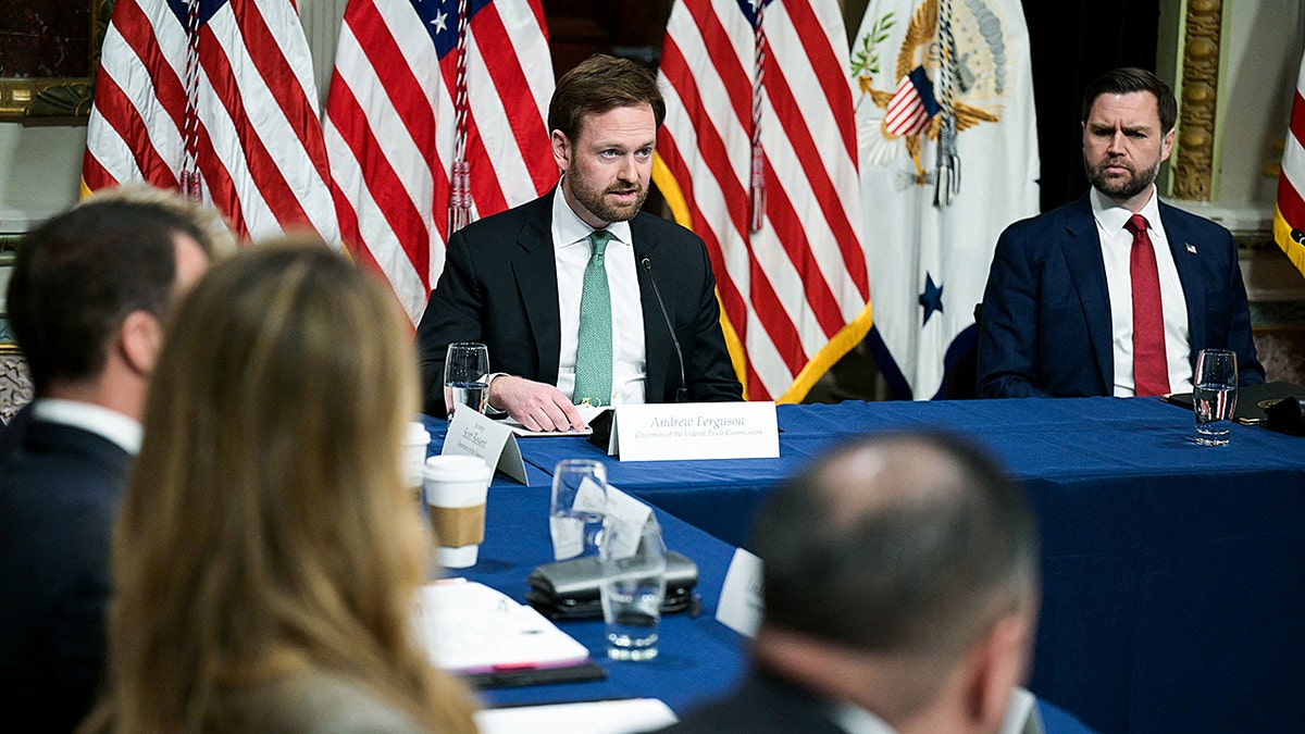 FTC Chair Andrew Ferguson and VP Vance at a meeting