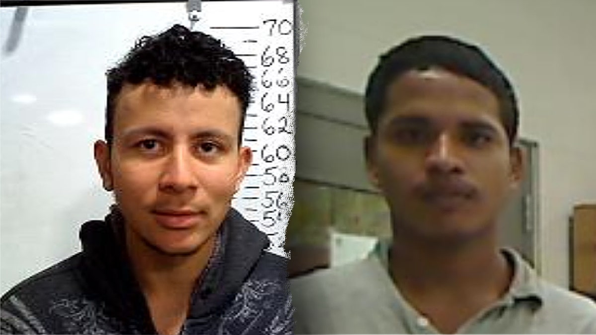 two mugshots for suspected arrested for murder