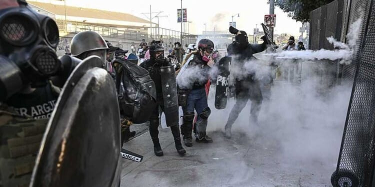 LA No Kings protest explodes into violent riot as thugs throw cement blocks at federal agents