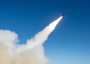 A PrSM missile in flight.