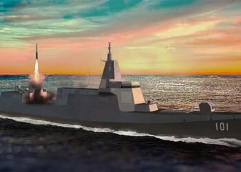 An artist's conception of a Chinese Type 055 destroyer.