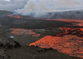 Eruption of One of the World's Busiest Volcanos in Hawaii