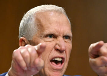 GOP Sen. Tillis Compares Kristi Noem's DHS Leadership to Her Killing Her Dog